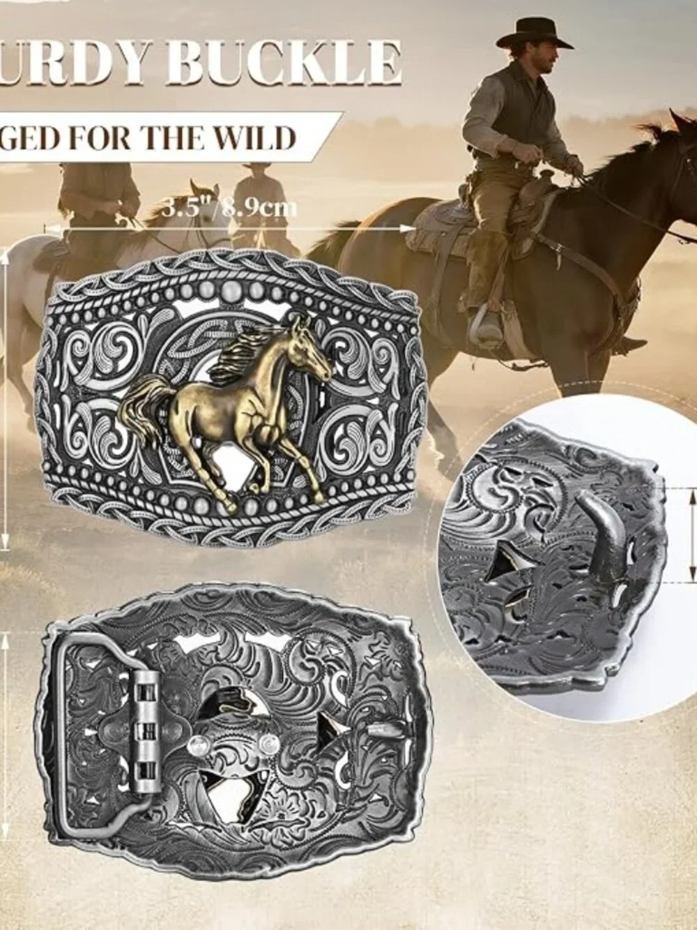 Leather Rodeo Cowboy Belts for Men & Women